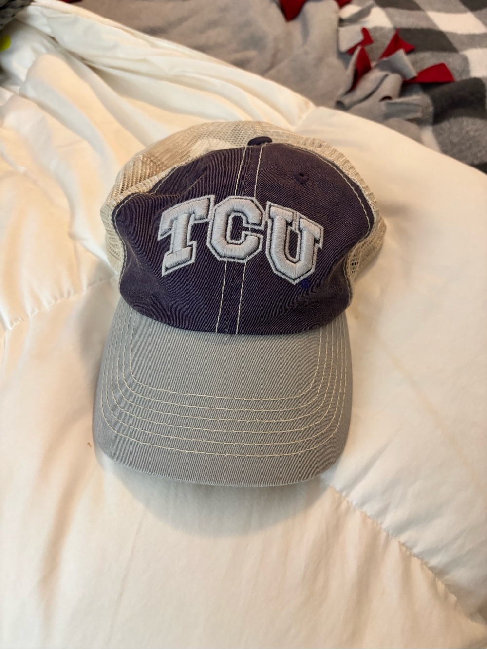The Game Purple and Beige Mesh-Back Trucker Hat
